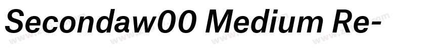 Secondaw00 Medium Re字体转换